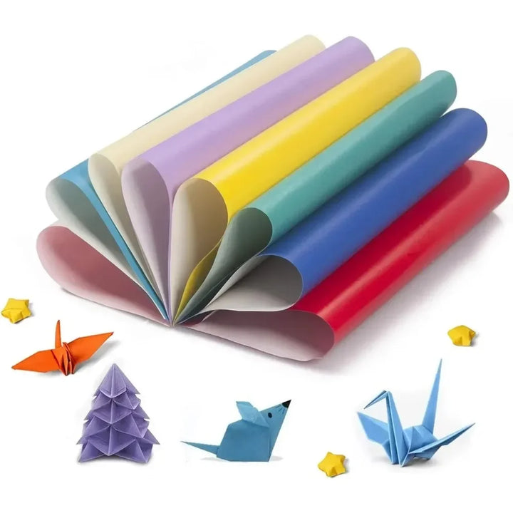 100pcs Square Origami Paper – Double-Sided Solid Colors, 20x20cm