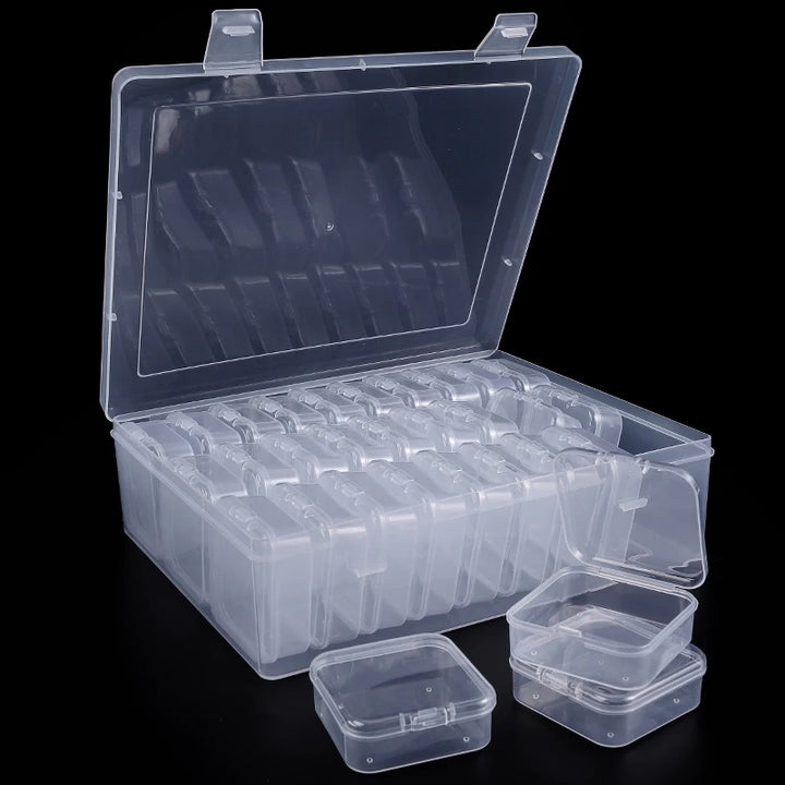 30-Piece Bead Organizer Box – Clear Storage Containers