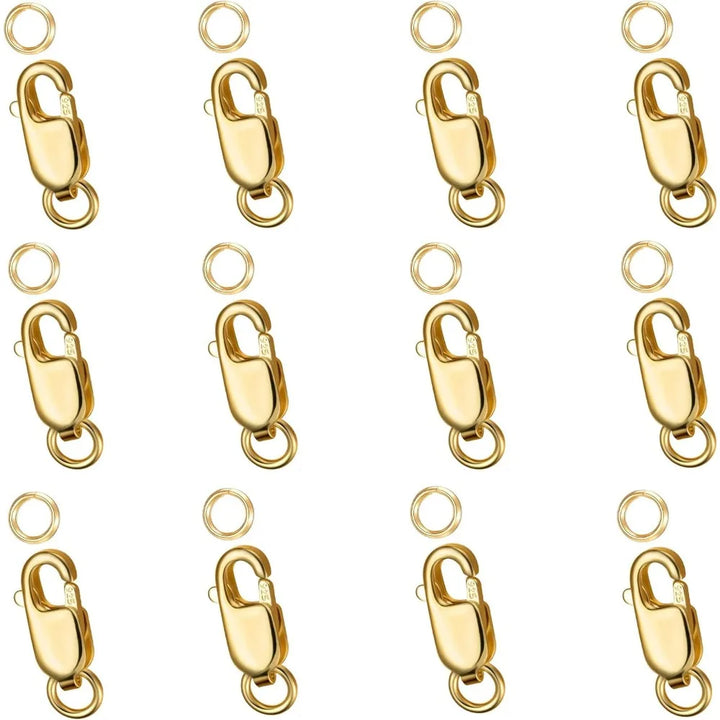 18K Gold Filled Lobster Claw Clasp with Closed Jump Rings