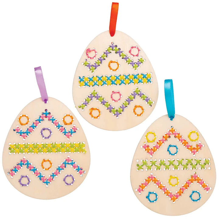DIY Easter Egg Embroidery Kit for Kids – Wooden Craft Set
