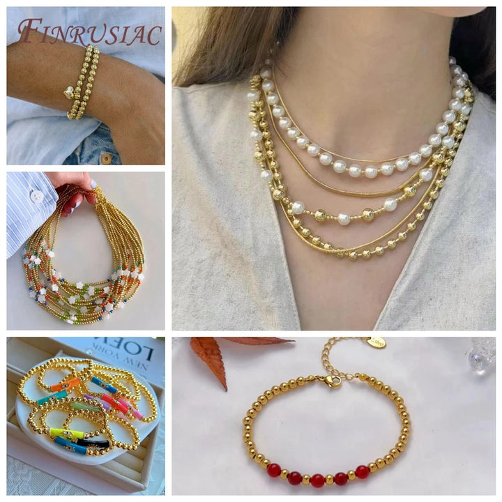 18K Gold Plated Spacer Beads for Jewelry Making