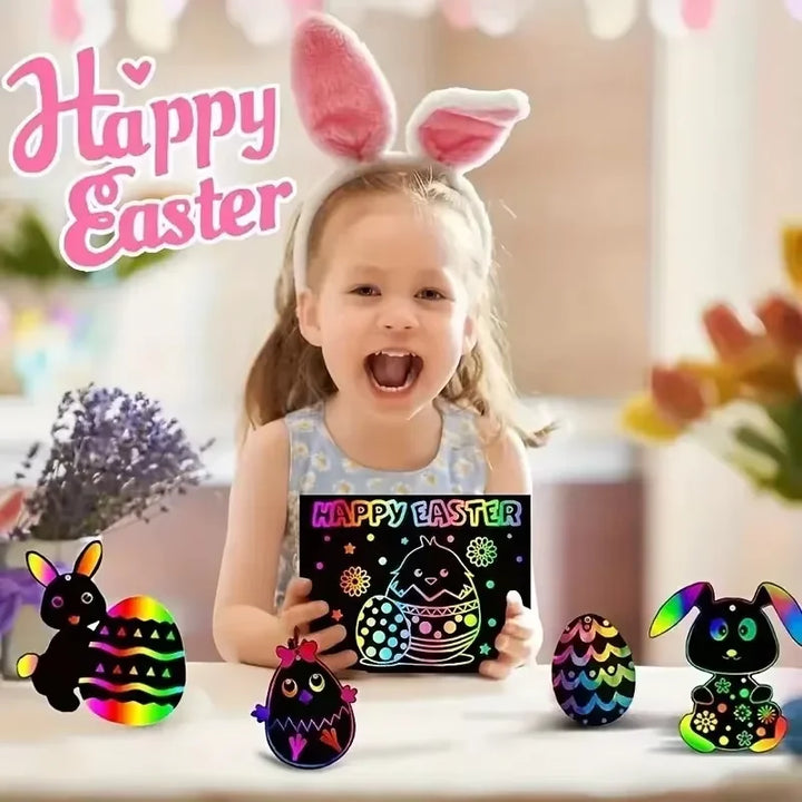 125-Pack Rainbow Scratch-Off Mini Art Cards – Fun Craft for Kids & Teens