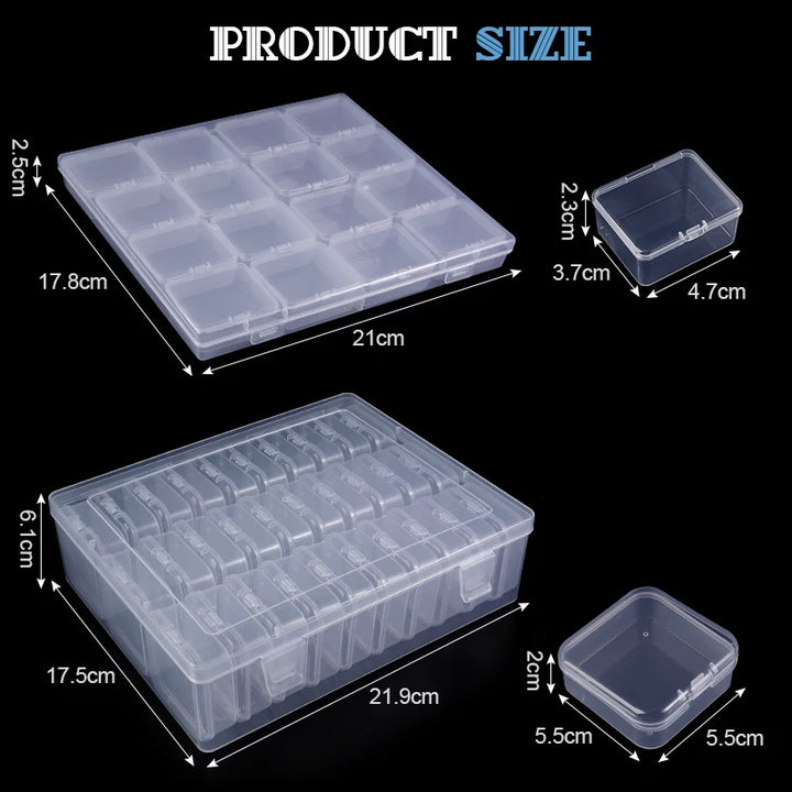 30-Piece Bead Organizer Box – Clear Storage Containers