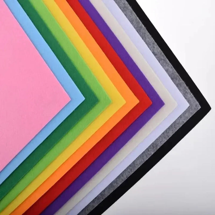 40-Piece Soft Felt Fabric Sheet Set – Assorted Colors