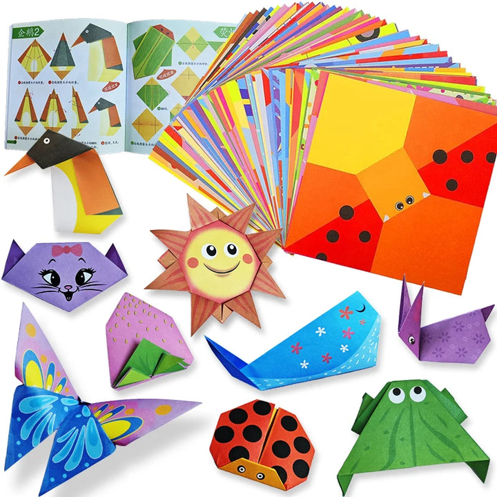 Origami Kit – 30/96 Sheets Paper with Guidebook for Kids & Beginners