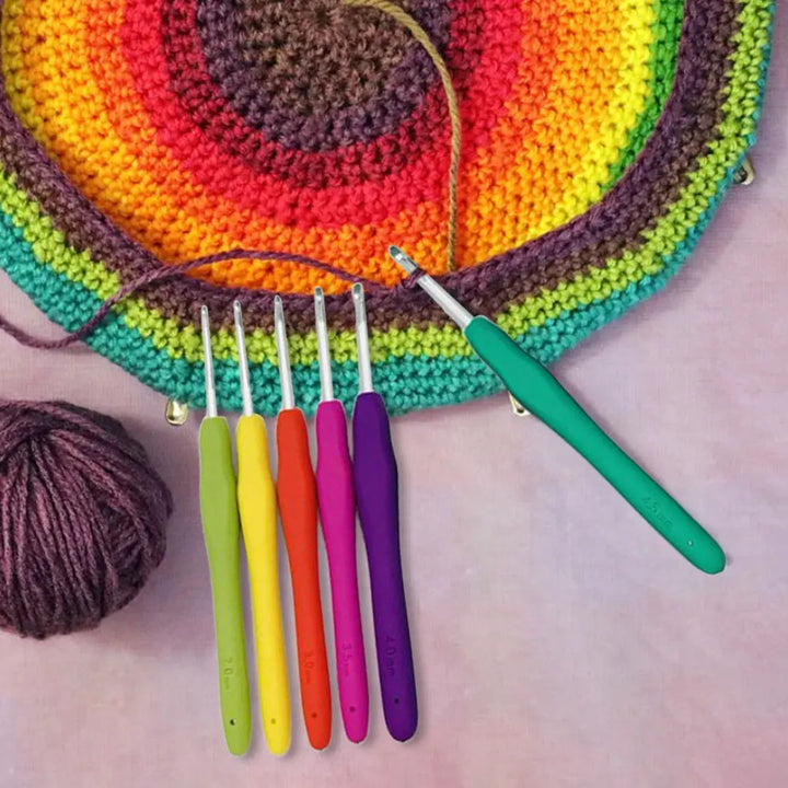 11-Size Colorful Ergonomic Crochet Hook Set
