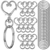 20-Piece Heart-Shaped Swivel Snap Hooks with Key Rings