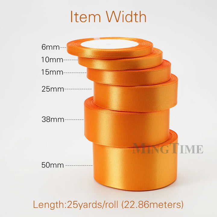 Satin Ribbon Roll – 22.8m Sage Gold for Gift Wrap & Crafts