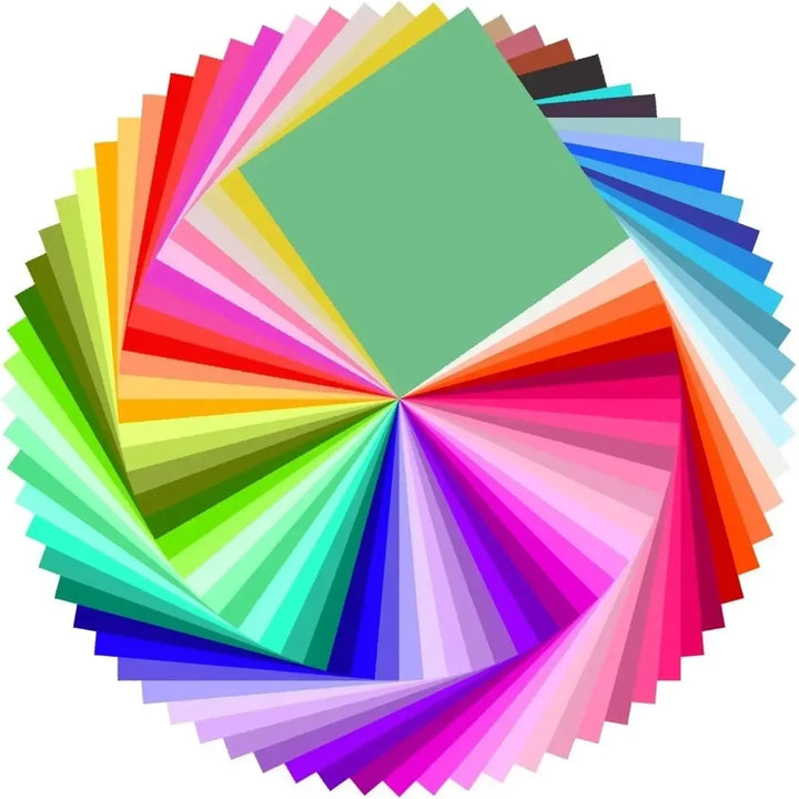 100pcs Square Origami Paper – Double-Sided Solid Colors, 20x20cm