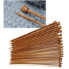 36-Piece Bamboo Knitting Needle Set with Beads