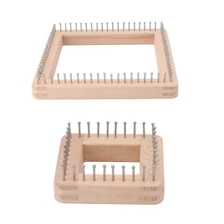 Wooden Square Knitting Tool with Hooks