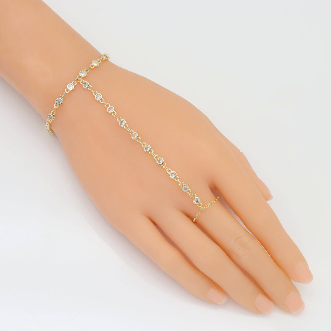 High-Quality CZ Link Chain Hand Jewelry