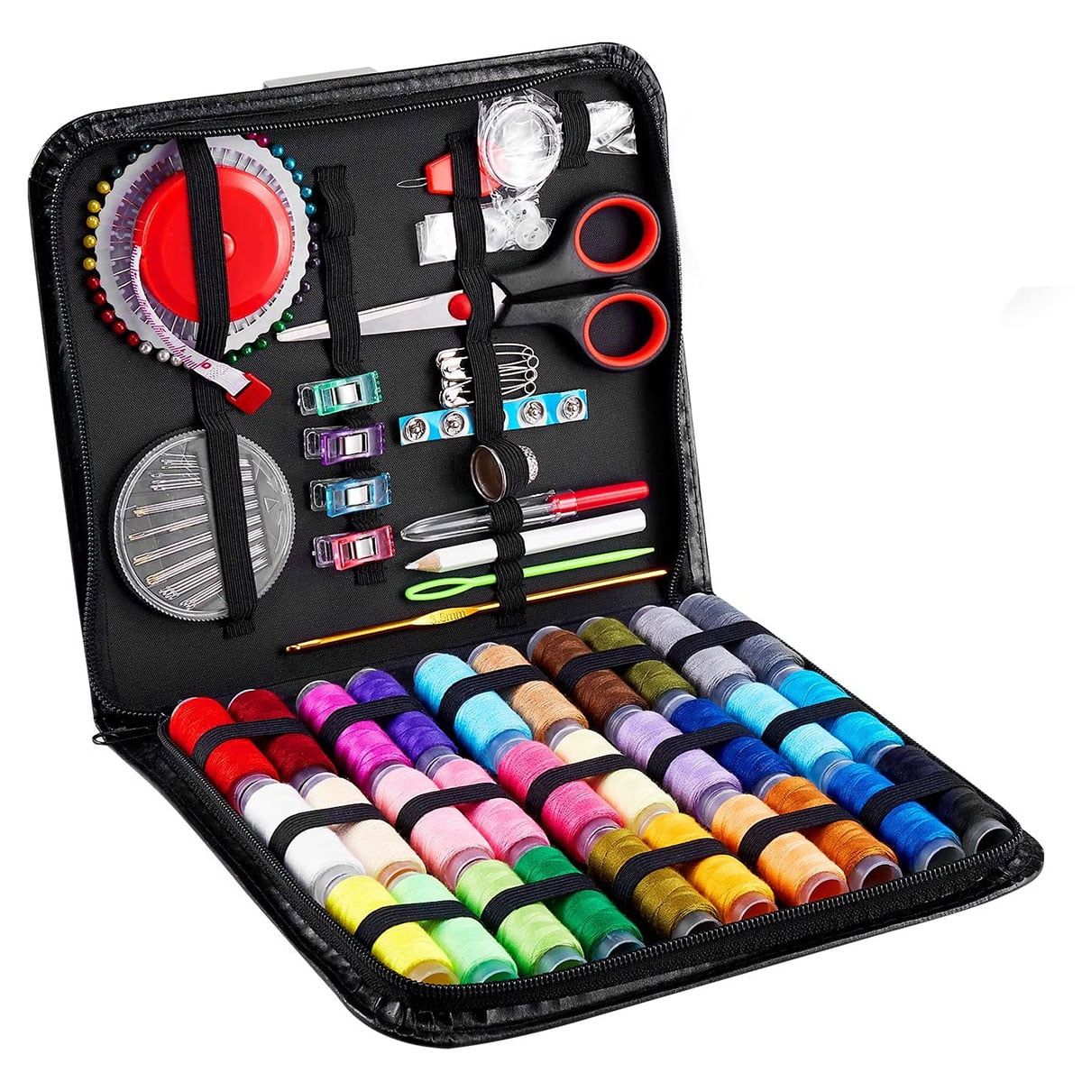 126-Piece Portable Sewing Kit with Case for Quick Repairs