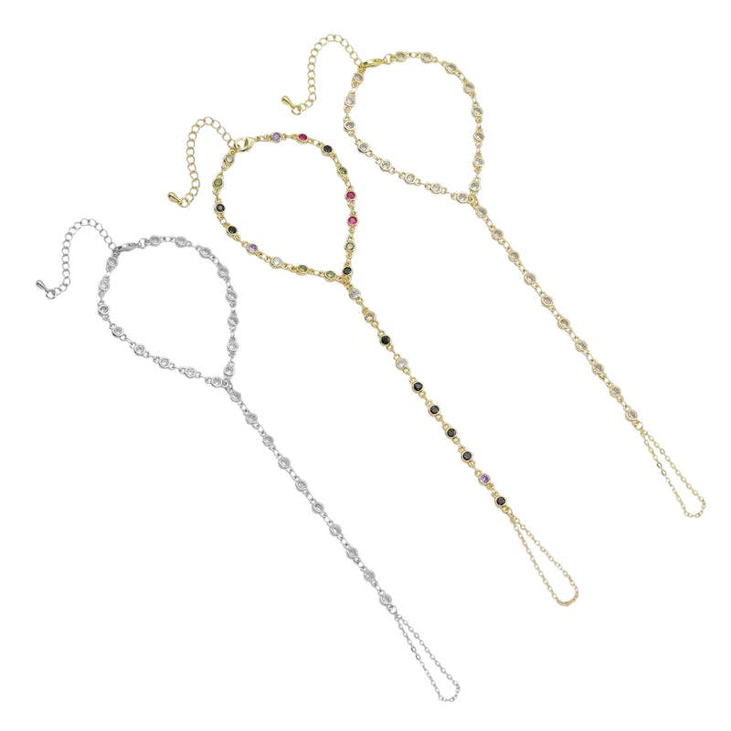 High-Quality CZ Link Chain Hand Jewelry