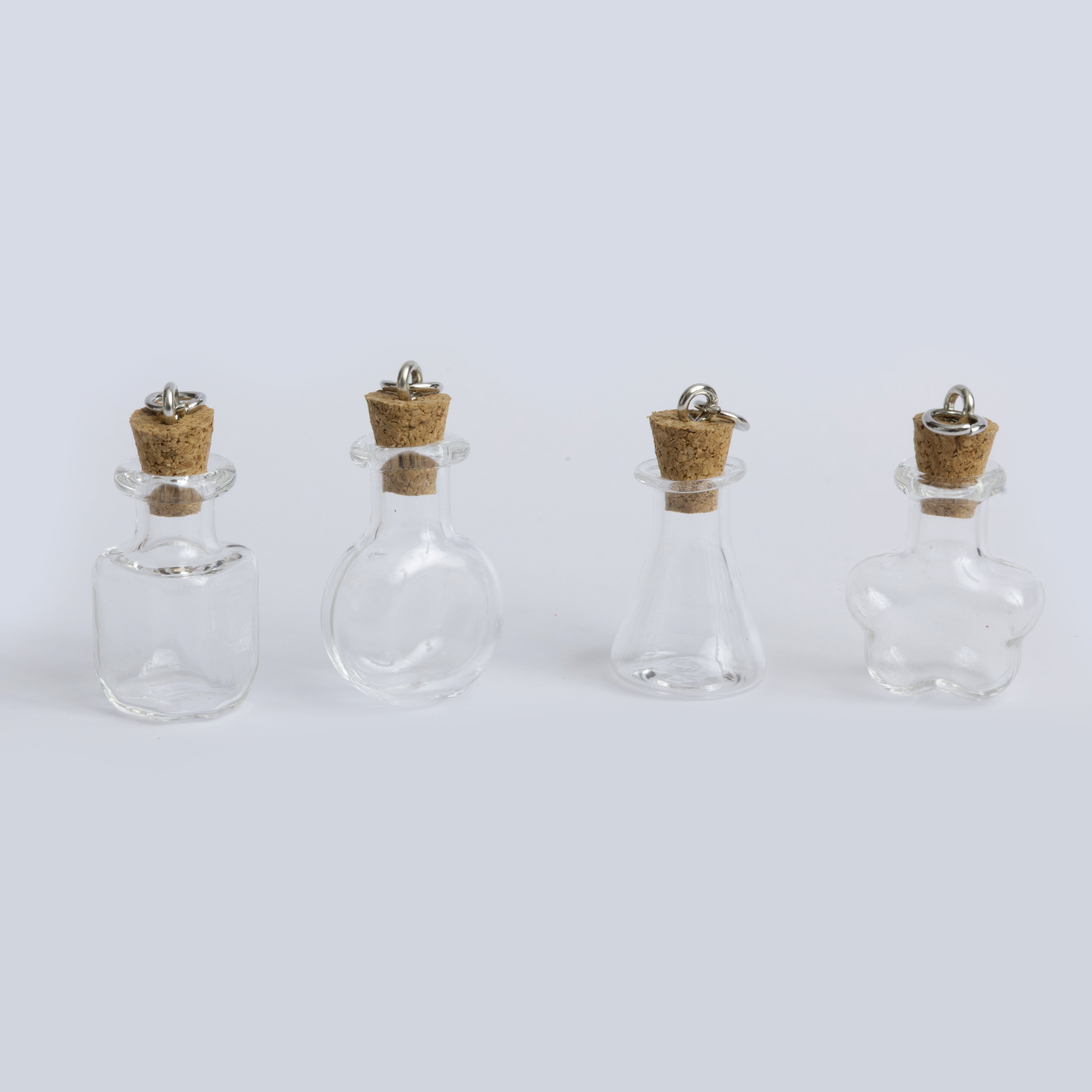 Mini Glass Bottle Charm Kit – 4 Piece