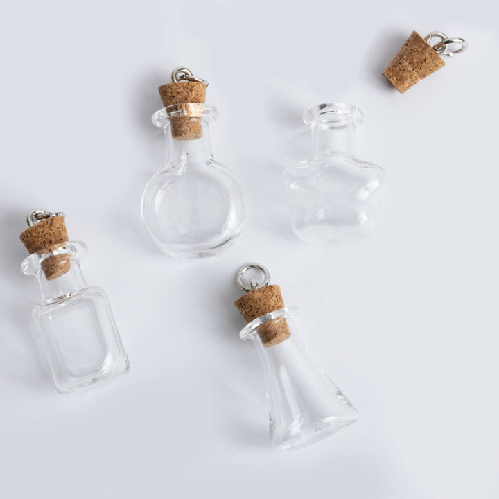 Mini Glass Bottle Charm Kit – 4 Piece