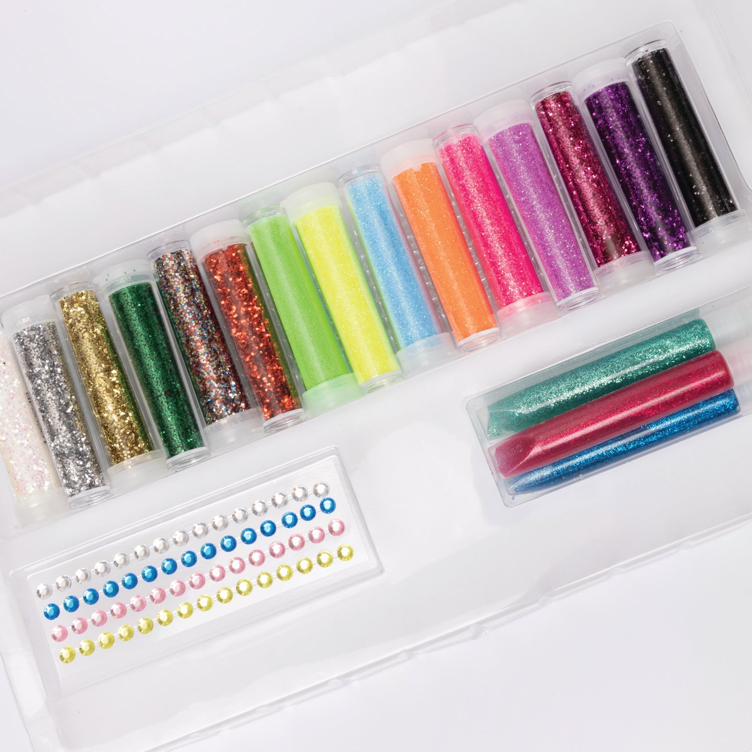 Strawberry Kazoo Sparkle Glitter, Glitter Glue, and Gem Sticker DIY Craft Kit