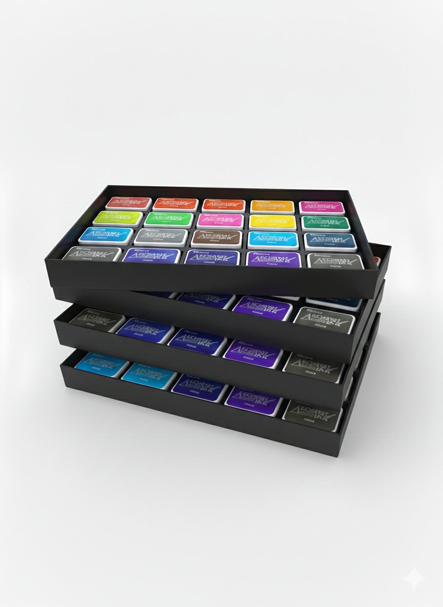 Stackable Mini Ink Pad Storage Tray – Holds 20 Pads