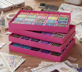 Stackable Mini Ink Pad Storage Tray – Holds 20 Pads
