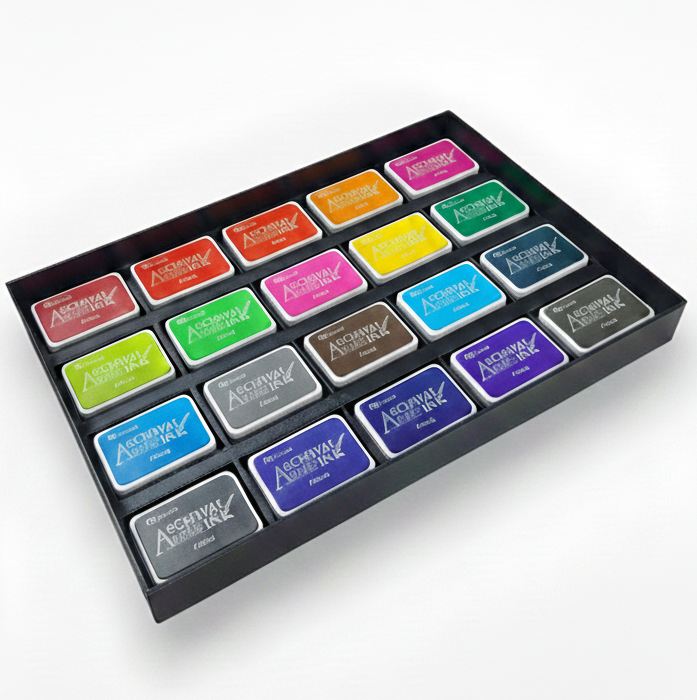 Stackable Mini Ink Pad Storage Tray – Holds 20 Pads