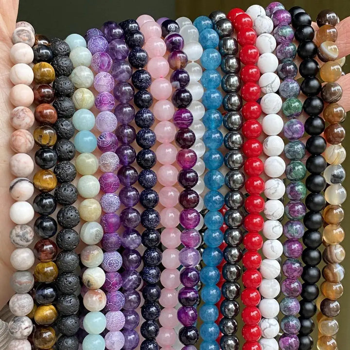 Natural Round Tiger Eye, Amazonite