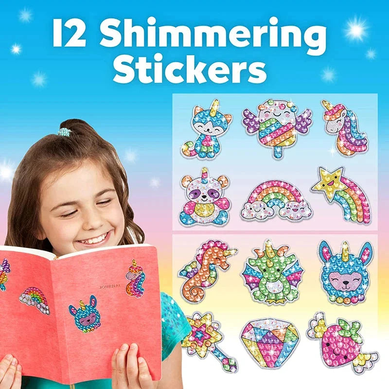 Big Gem Diamond Painting Kit - DIY Mosaic Art & Sticker Craft for Kids