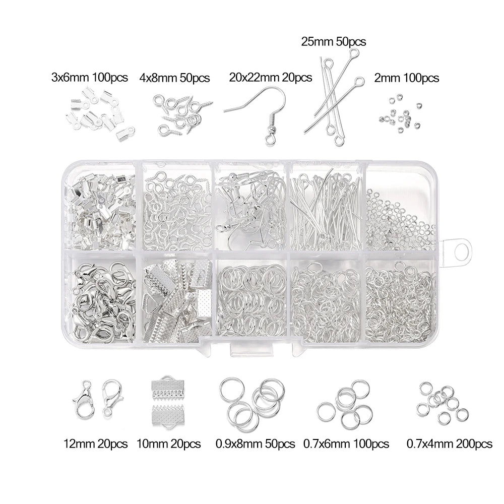 Jewelry Findings & Repair Kit with Alloy Accessories