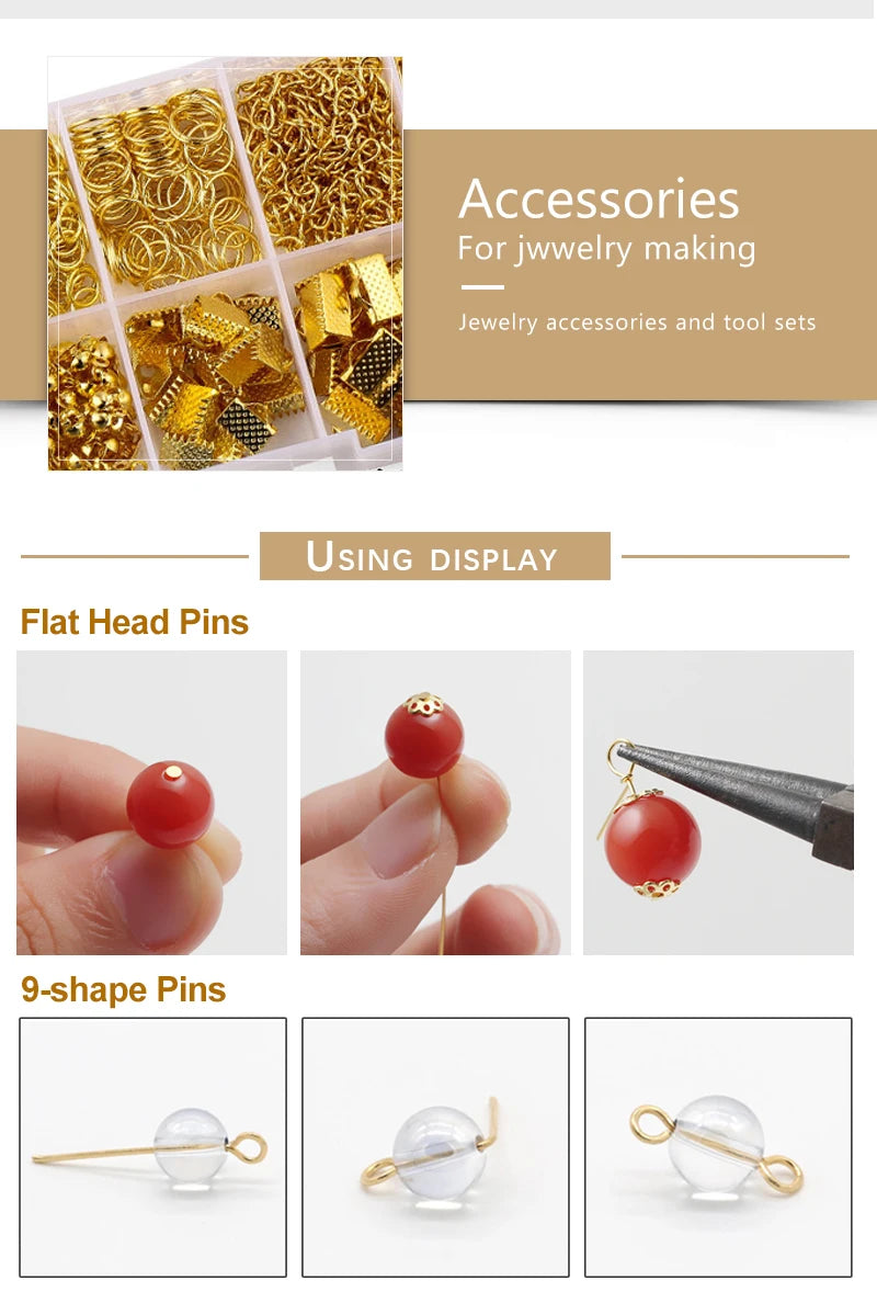 Jewelry Making Supplies Kit with Tools & Alloy Findings