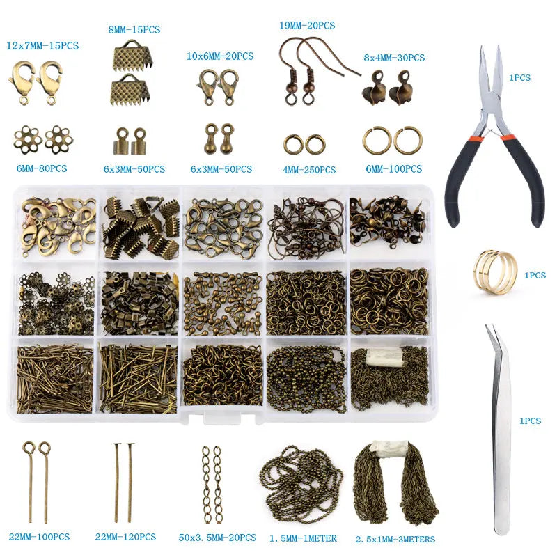 Jewelry Making Supplies Kit with Tools & Alloy Findings