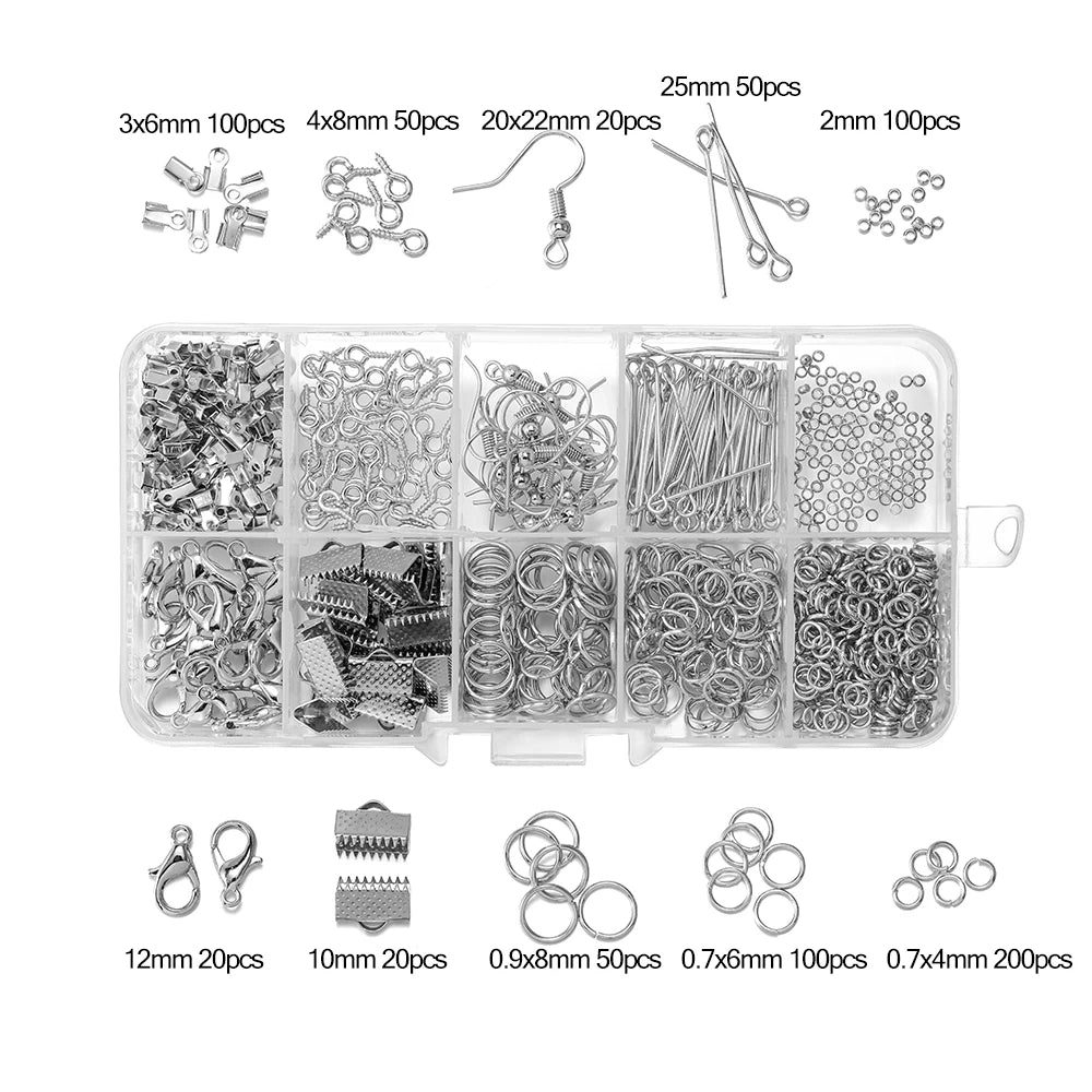 Jewelry Findings & Repair Kit with Alloy Accessories