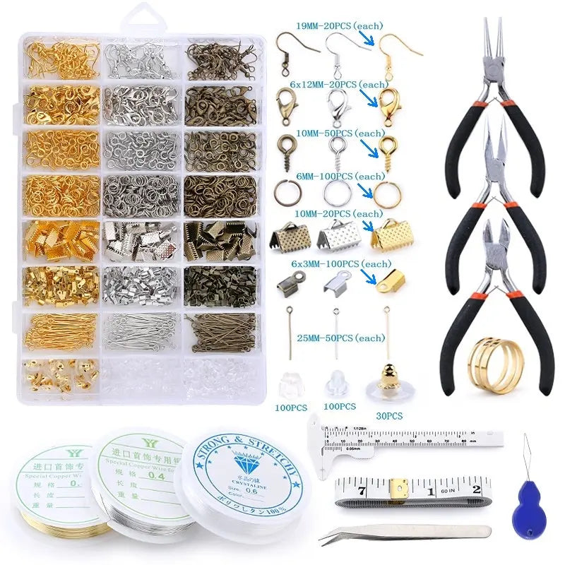 Jewelry Making Supplies Kit with Tools & Alloy Findings