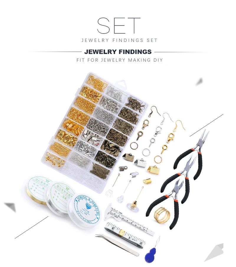 Jewelry Making Supplies Kit with Tools & Alloy Findings