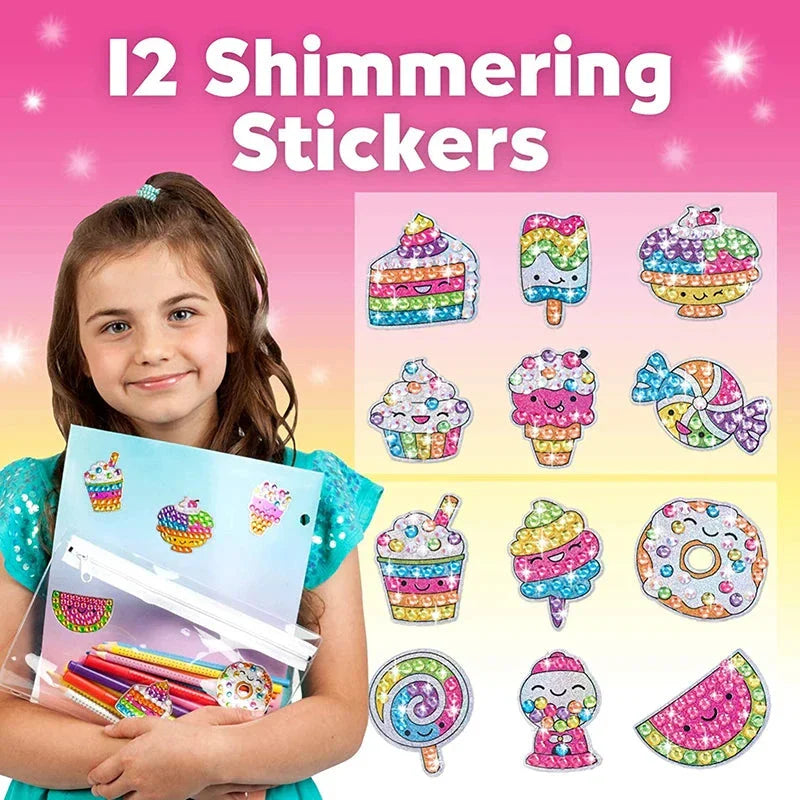 Big Gem Diamond Painting Kit - DIY Mosaic Art & Sticker Craft for Kids