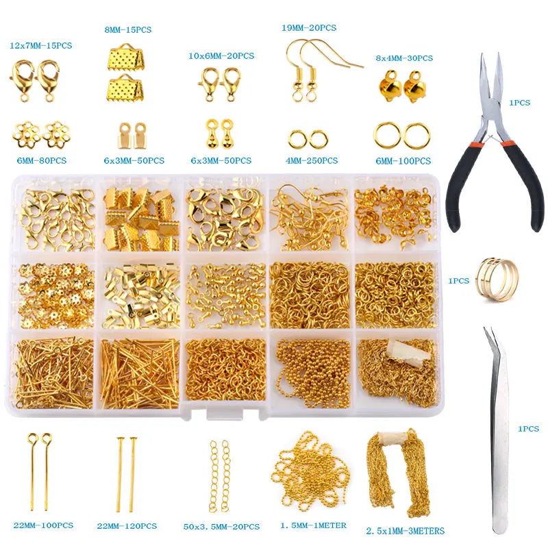 Jewelry Making Supplies Kit with Tools & Alloy Findings