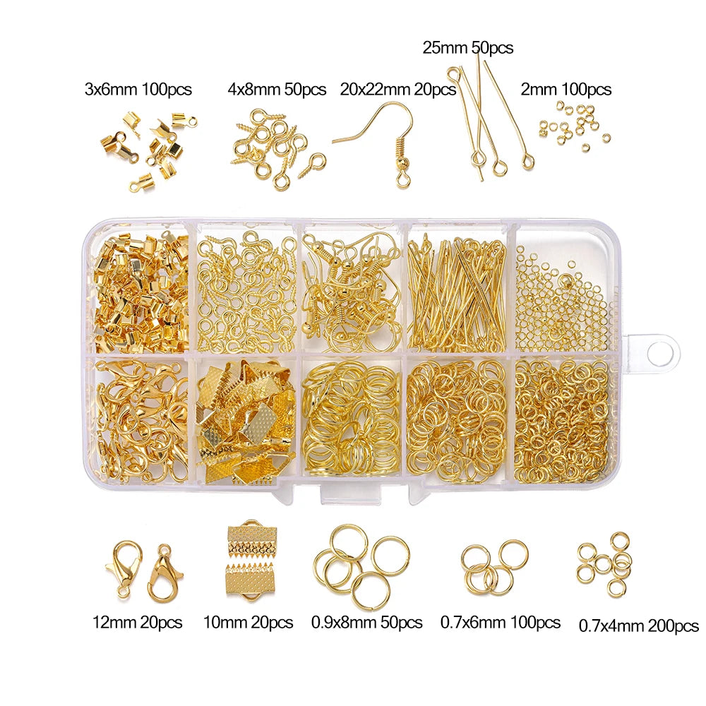 Jewelry Findings & Repair Kit with Alloy Accessories