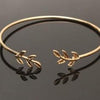 Elegant Gold & Silver Leaf Cuff Bracelet – Modern Women’s Jewelry