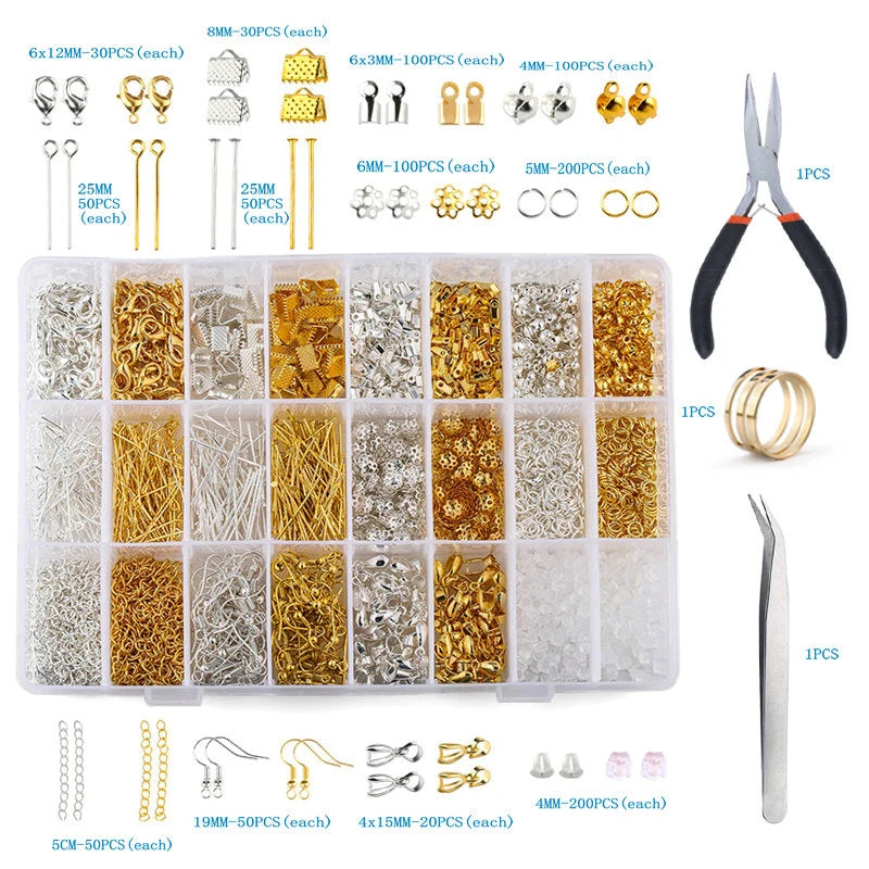 Jewelry Making Supplies Kit with Tools & Alloy Findings
