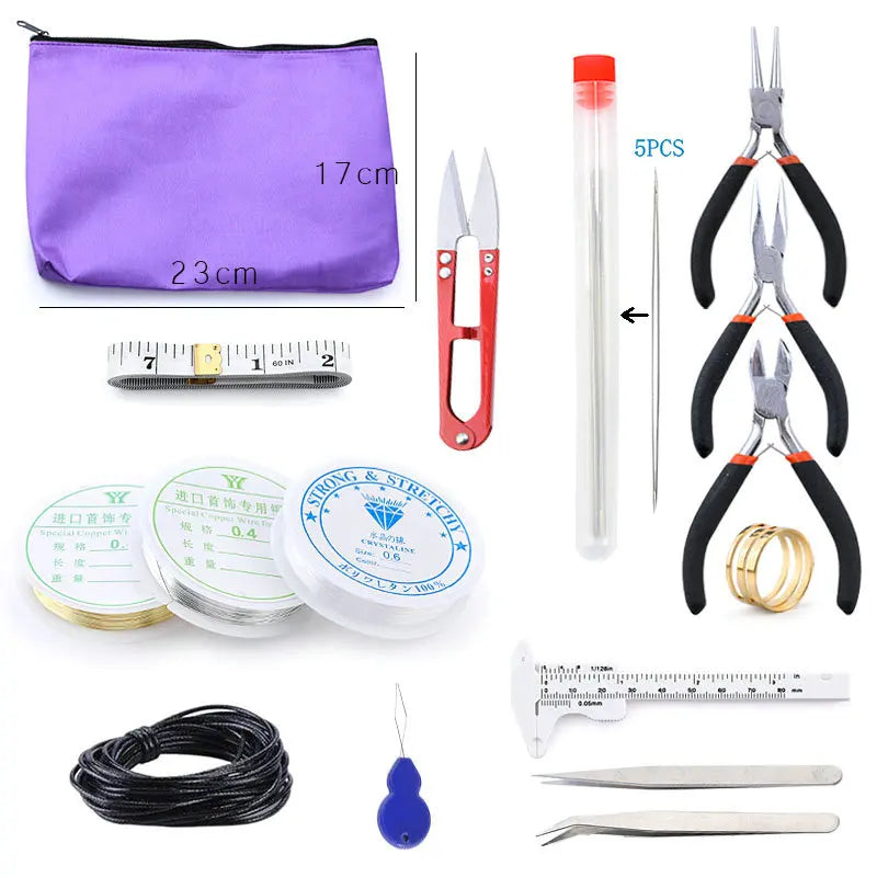 Jewelry Making Supplies Kit with Tools & Alloy Findings