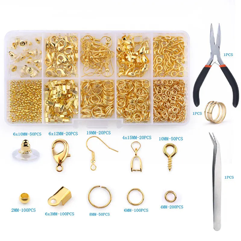Jewelry Making Supplies Kit with Tools & Alloy Findings