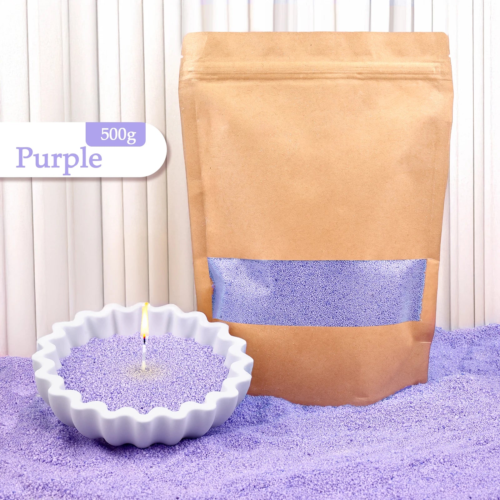 500g-1kg Sand Wax & Ice Flower Wax – DIY Scented Candle & Snowflake Wax Supplies