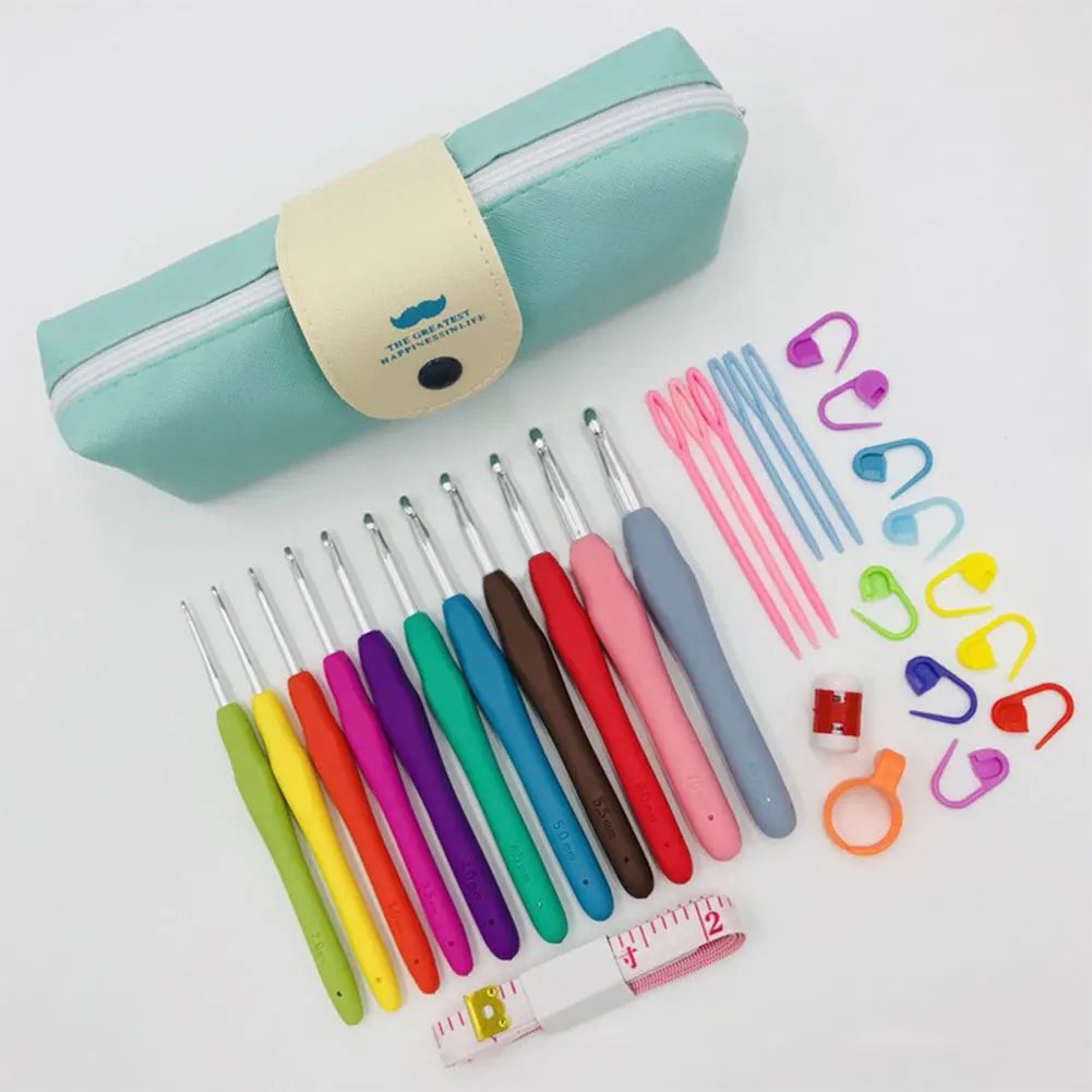 11-Size Colorful Ergonomic Crochet Hook Set