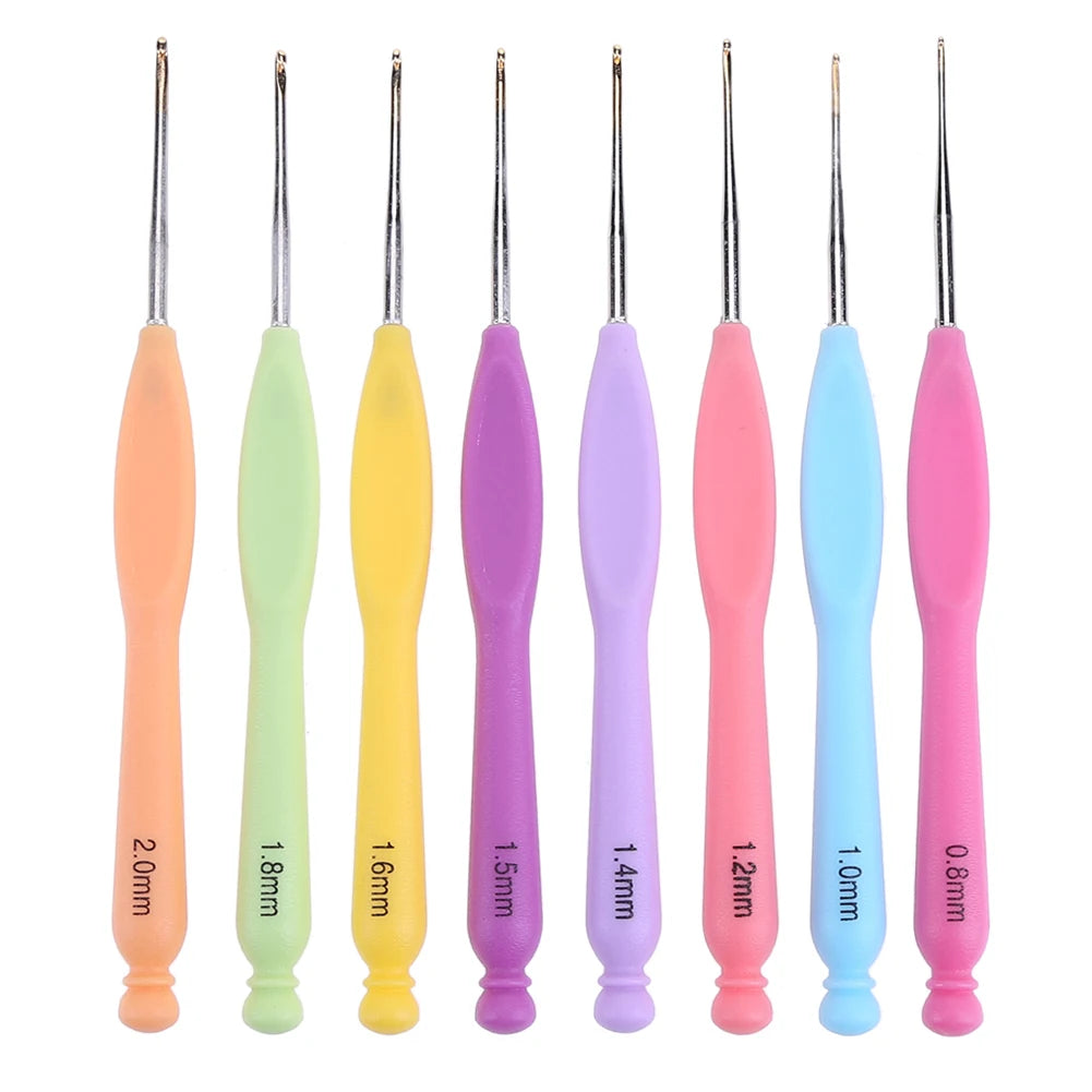 Aluminum Crochet Hook Set (2.0mm–8.0mm) with Storage Bag