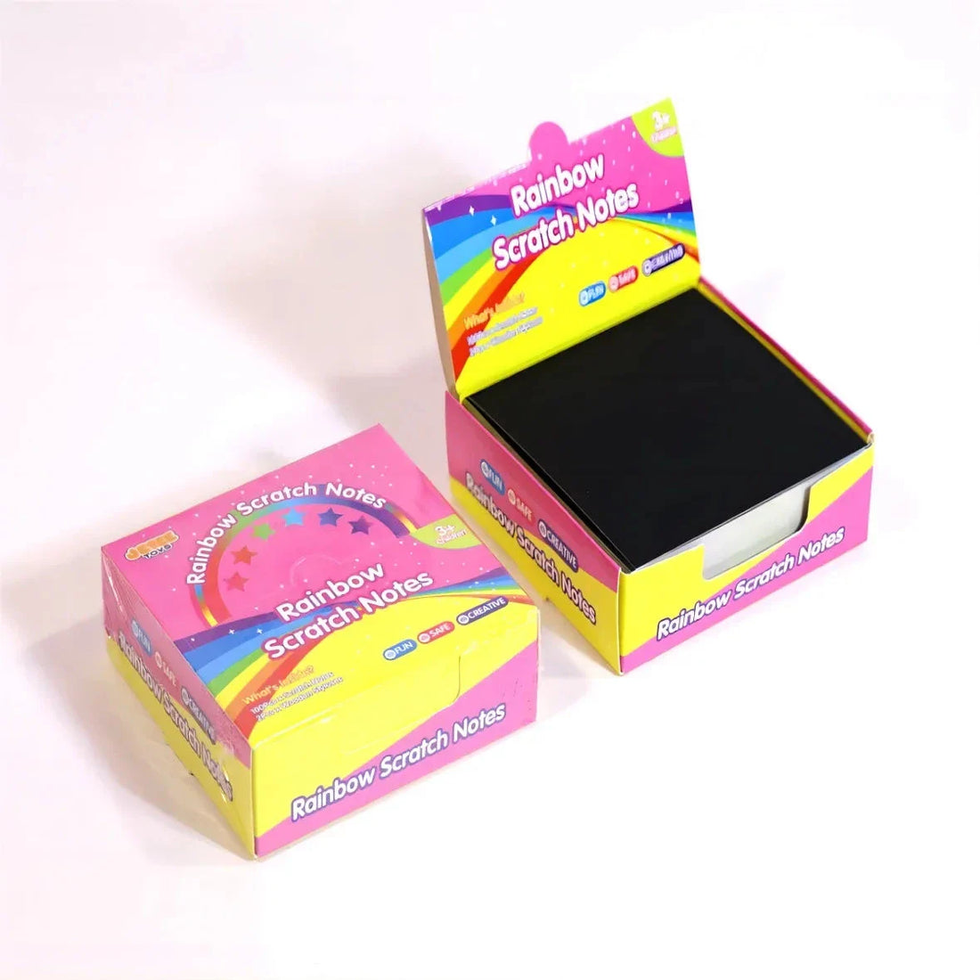 100PCS Rainbow Scratch Art Kit - Non-Toxic Craft Set with Wooden Stylus for Kids Ages 5-12