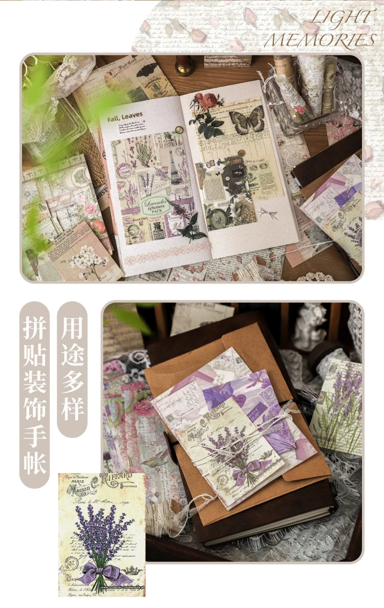 JIANQI Vintage Scrapbooking Paper – 100 pcs