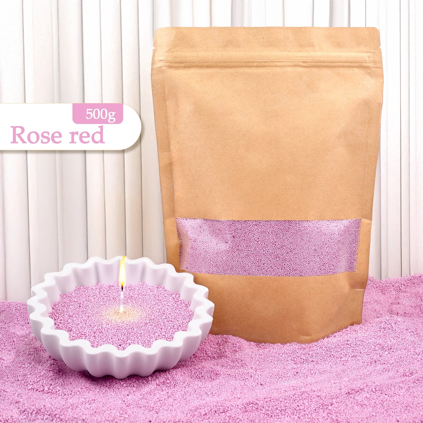 500g-1kg Sand Wax & Ice Flower Wax – DIY Scented Candle & Snowflake Wax Supplies