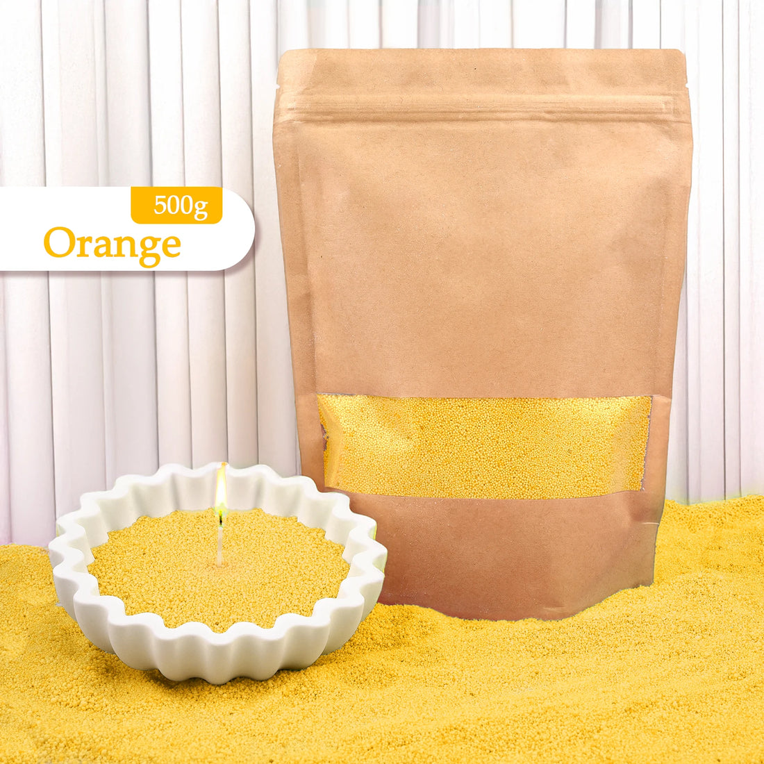 500g-1kg Sand Wax & Ice Flower Wax – DIY Scented Candle & Snowflake Wax Supplies