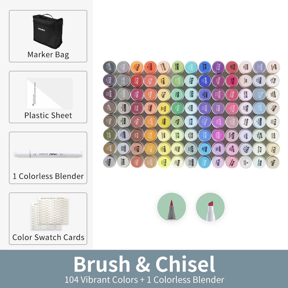 Ohuhu Honolulu Alcohol Art Marker Set