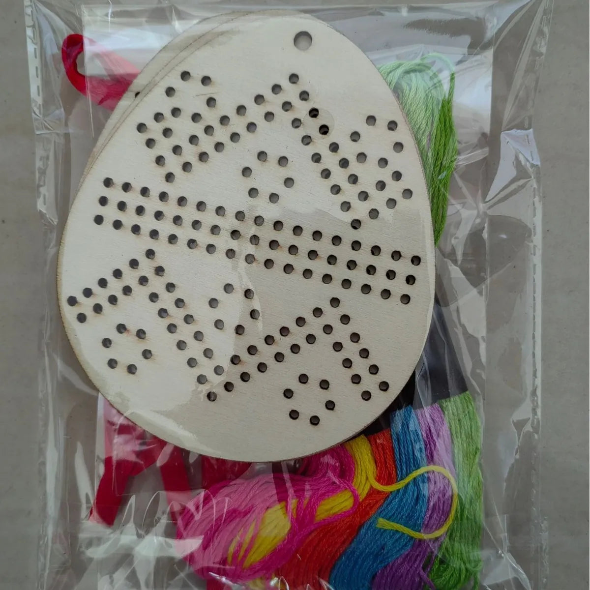 DIY Easter Egg Embroidery Kit for Kids – Wooden Craft Set