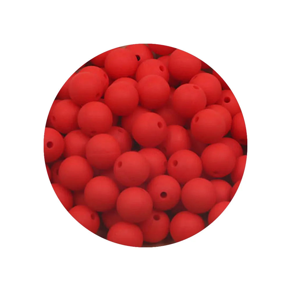 50-Piece Silicone Bead Set – 15mm Round Beads
