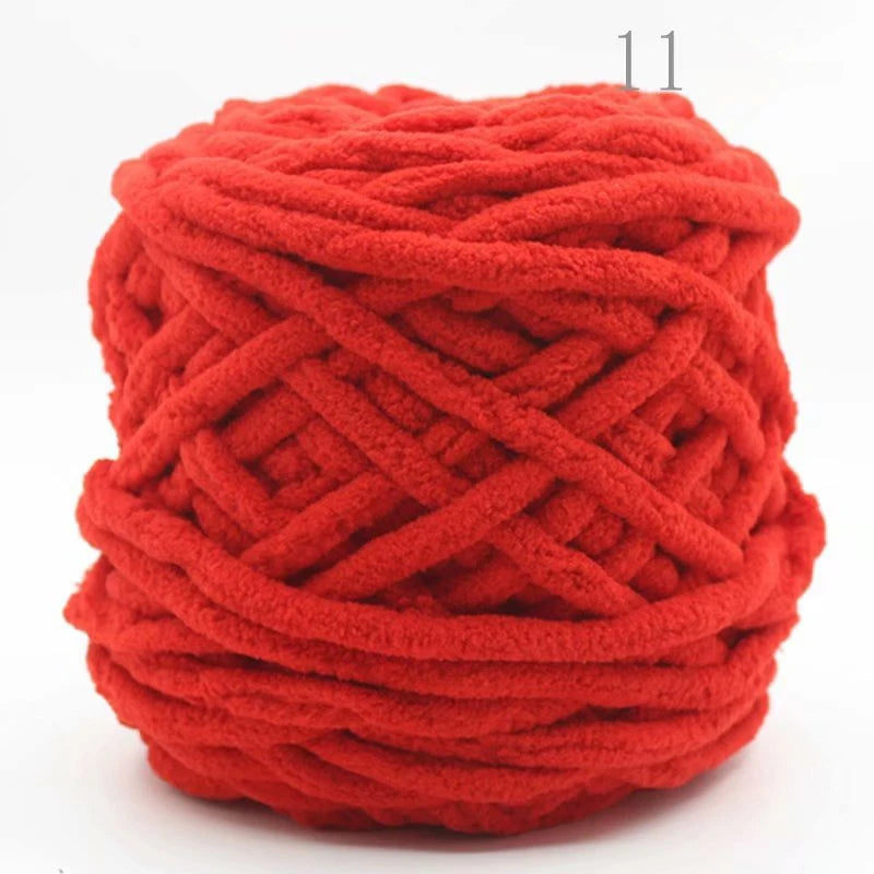 3PCS Chenille Knitting Yarn – 300g Soft Thick Cotton Blend